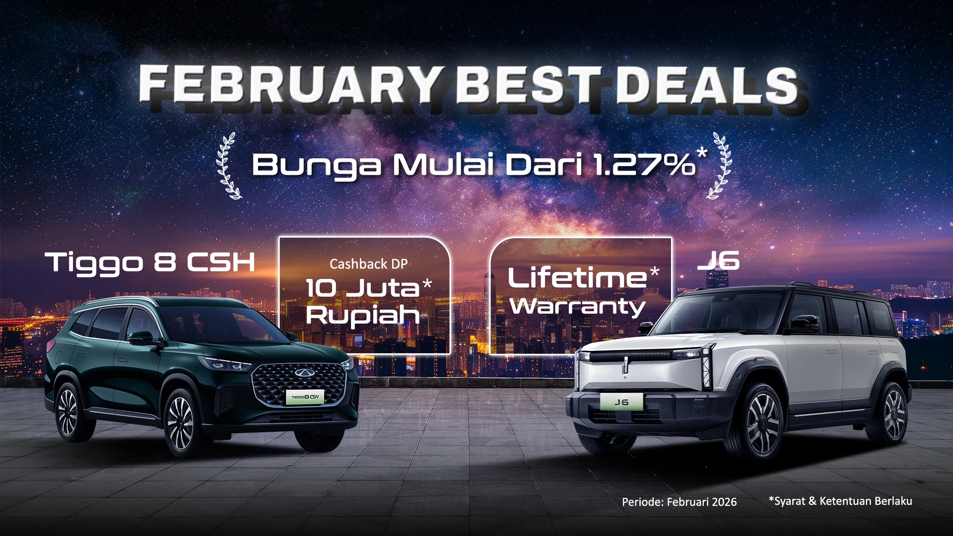 Promo Chery Medan, Pekanbaru, dan Aceh Terbaru 2026