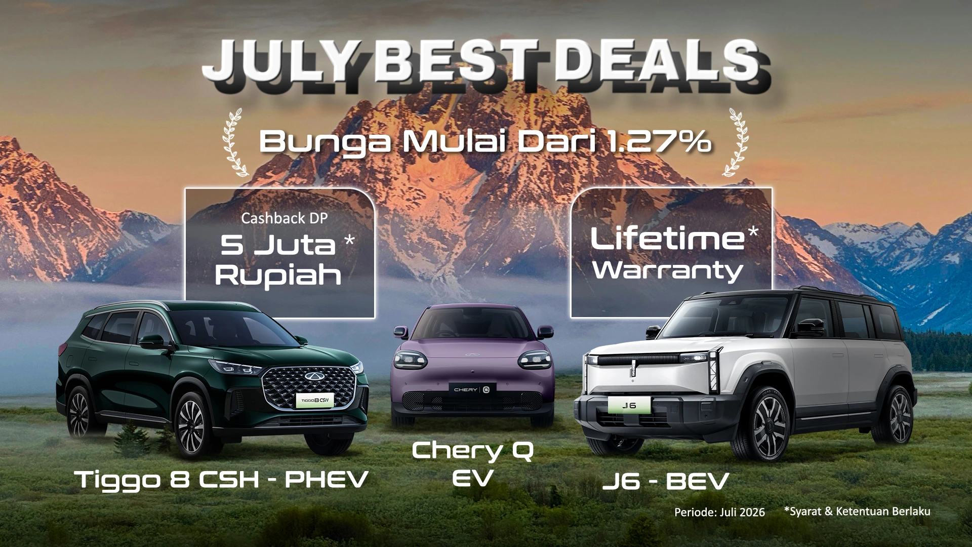 Promo Chery Medan, Pekanbaru, dan Aceh Terbaru 2026