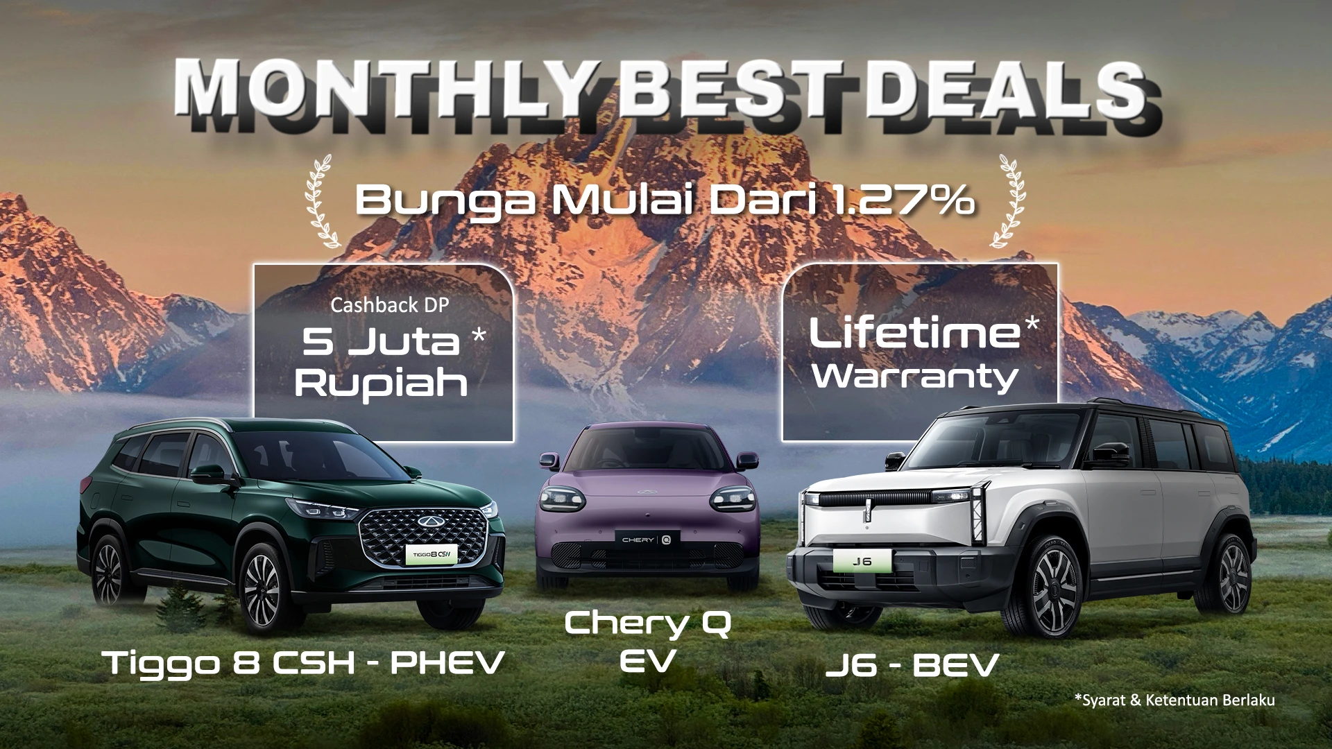 Promo Chery Medan, Pekanbaru, dan Aceh Terbaru 2026