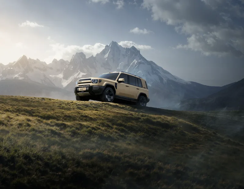 iCar in mountains
